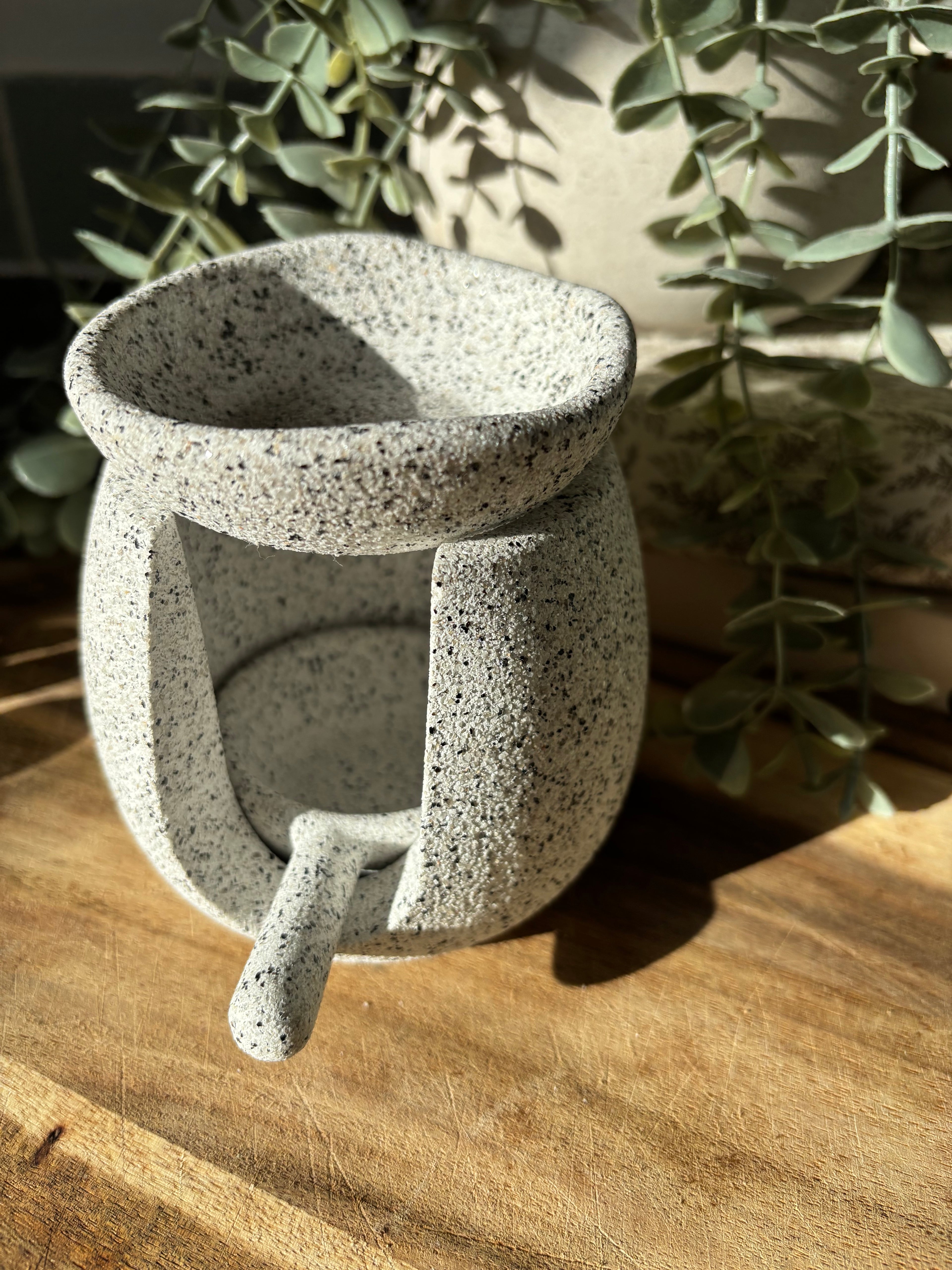 Stone tea light holder