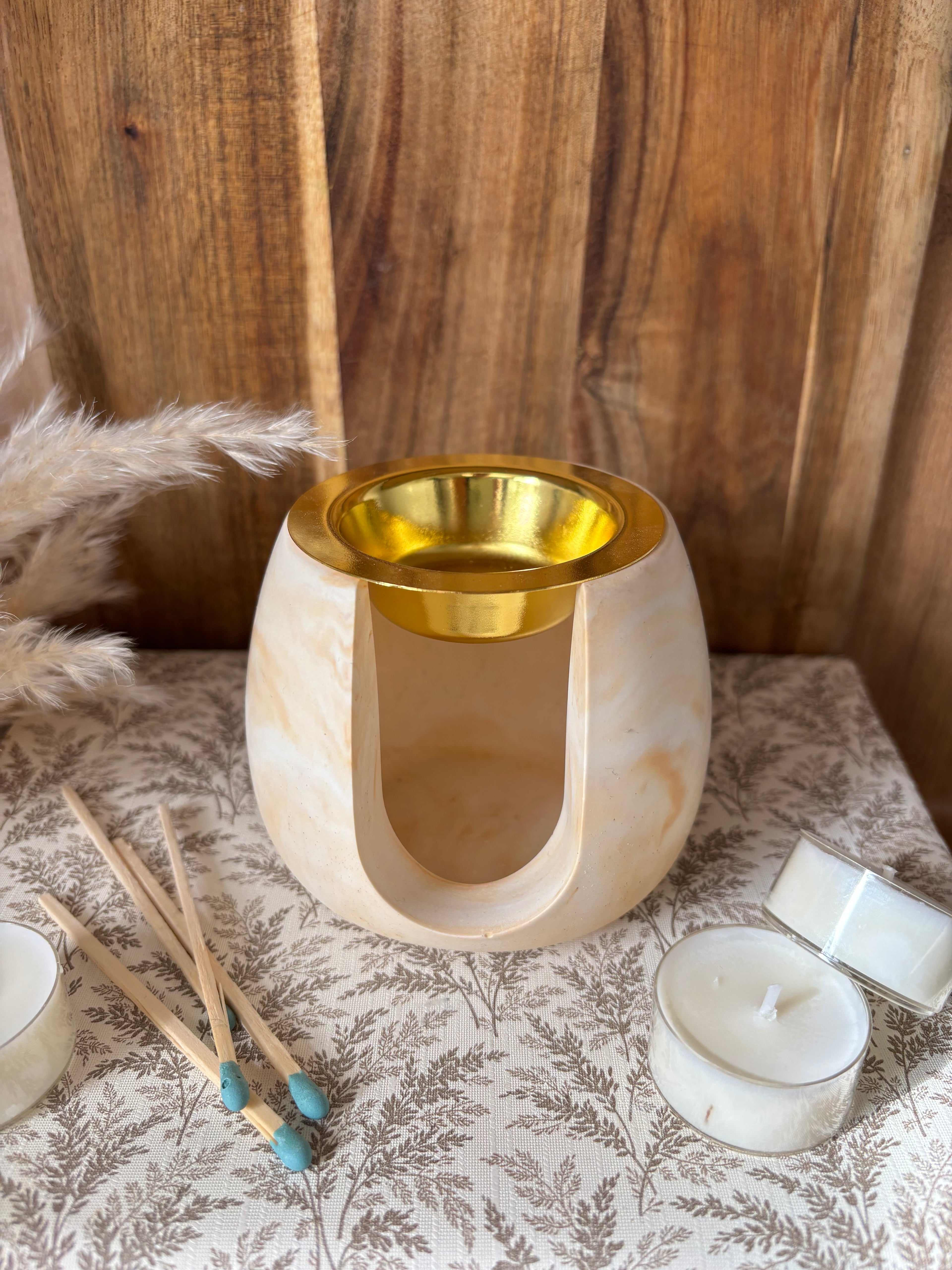 Cement wax melt burner pot