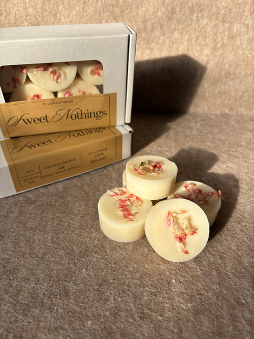 Botanical floral wax discs